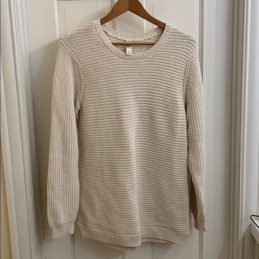Lole cream colored knit sweater. M.